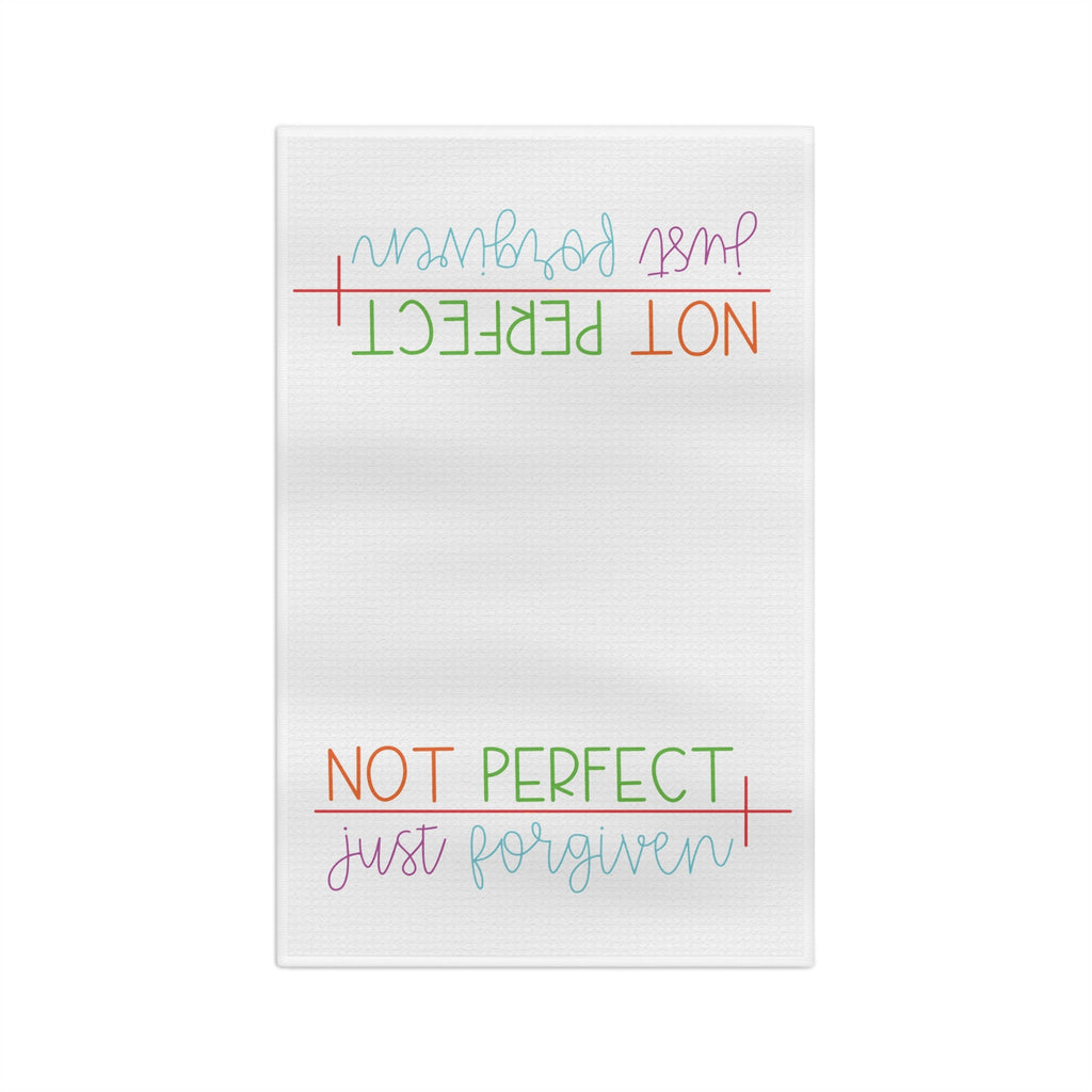 Forgiven Microfiber Waffle Kitchen Towel - Blue Cava
