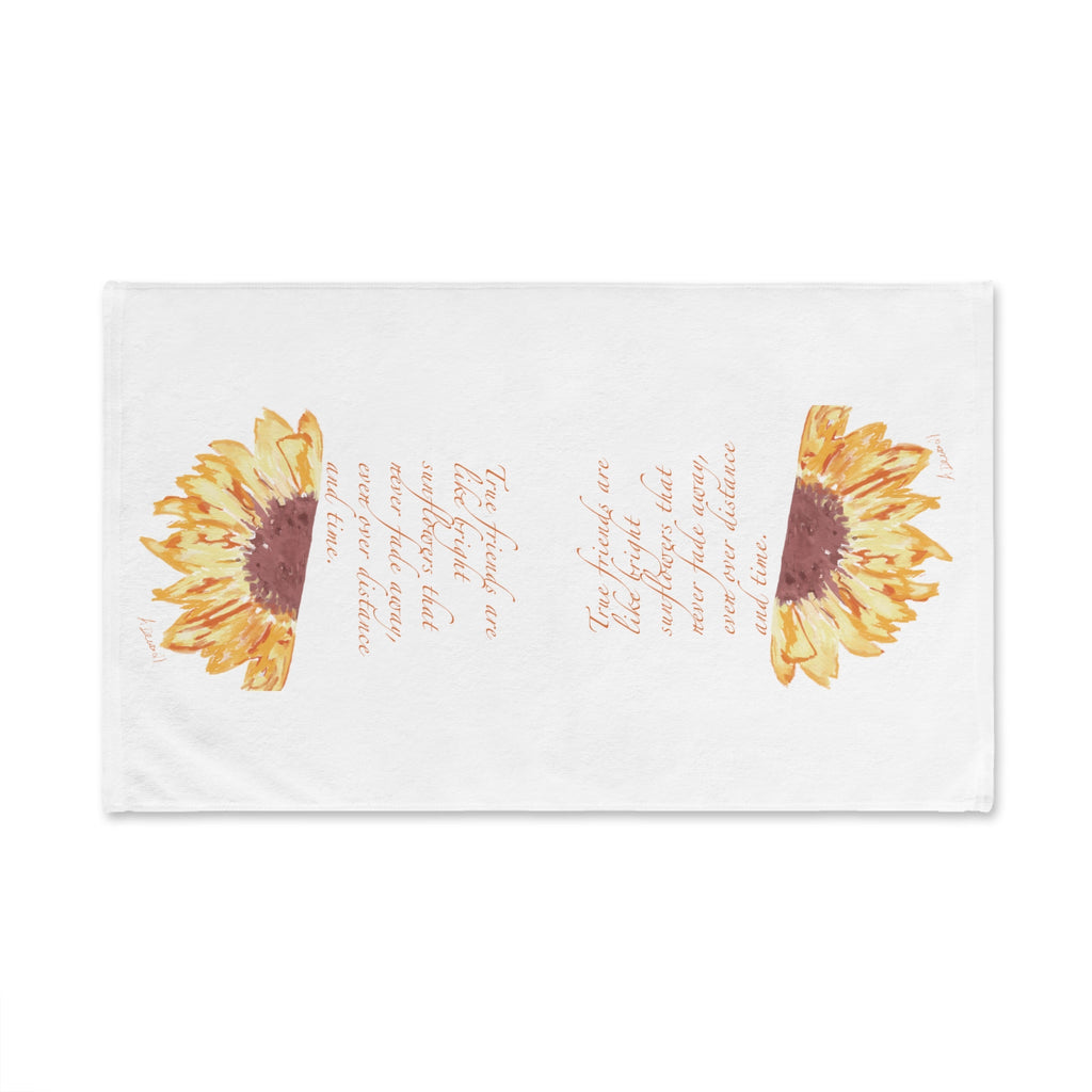 Friendship Sunflower Cotton Hand Towel - Blue Cava
