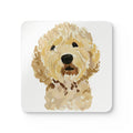 Goldendoodle Dog Corkwood Coaster Set - Blue Cava