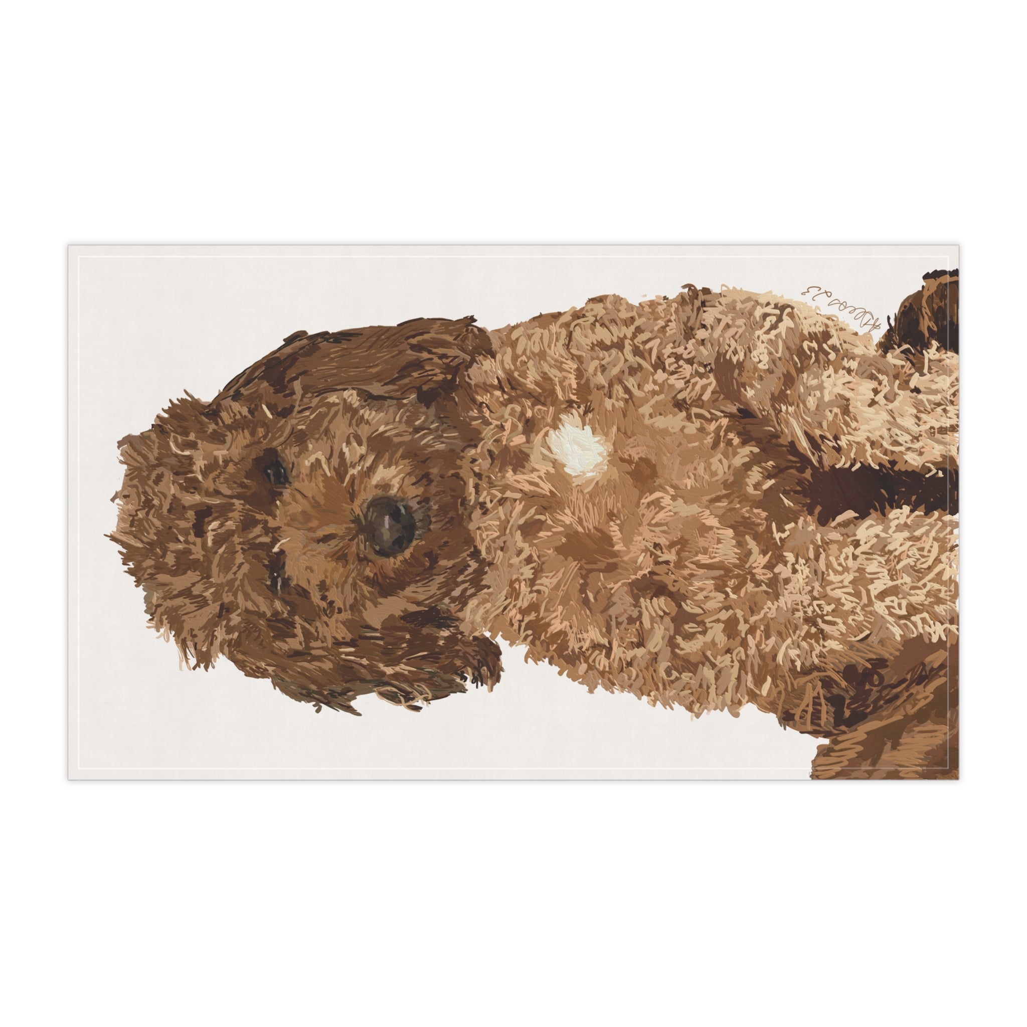 Goldendoodle “Harper” Kitchen Tea Towel - Blue Cava