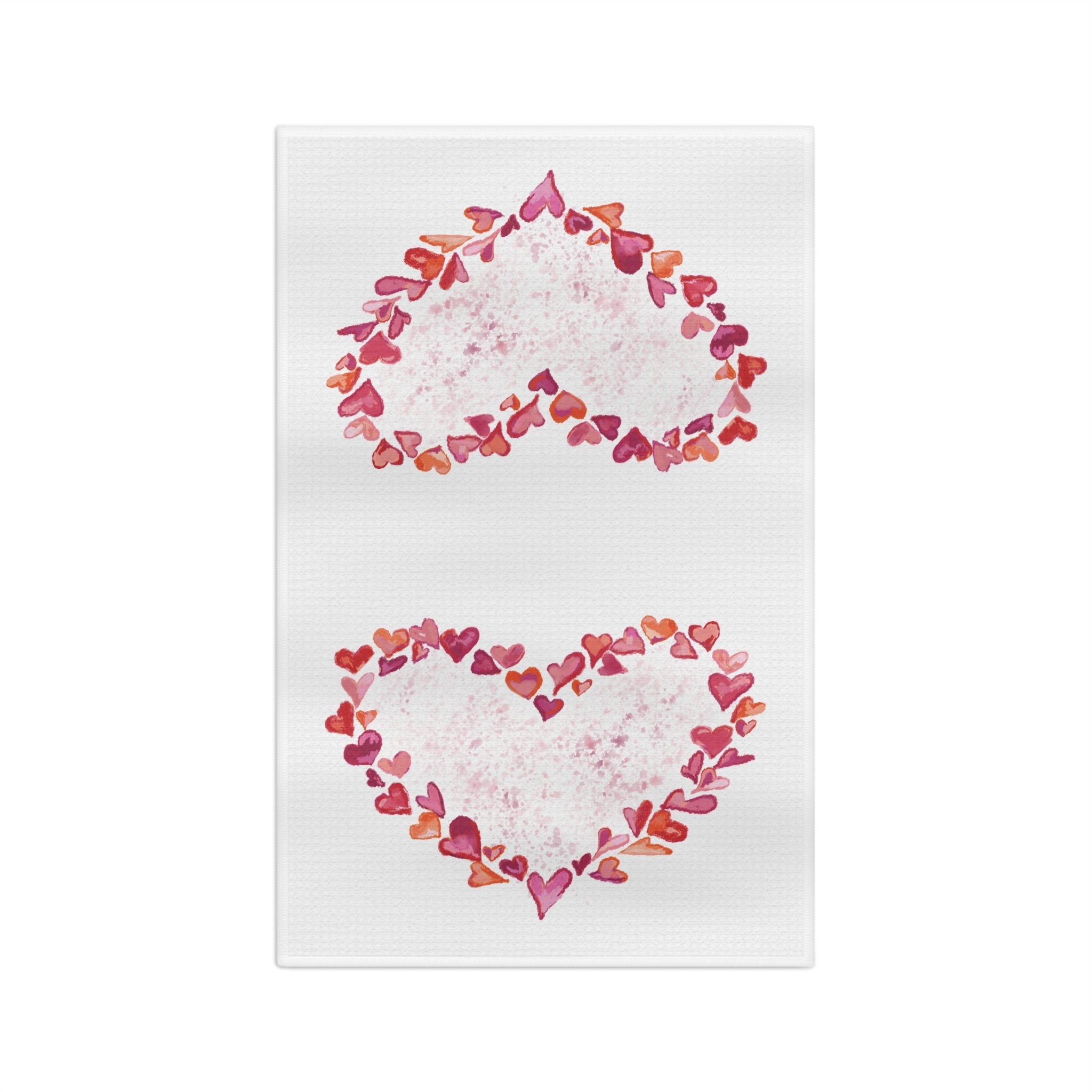 Heart of Hearts Microfiber Waffle Kitchen Towel - Blue Cava