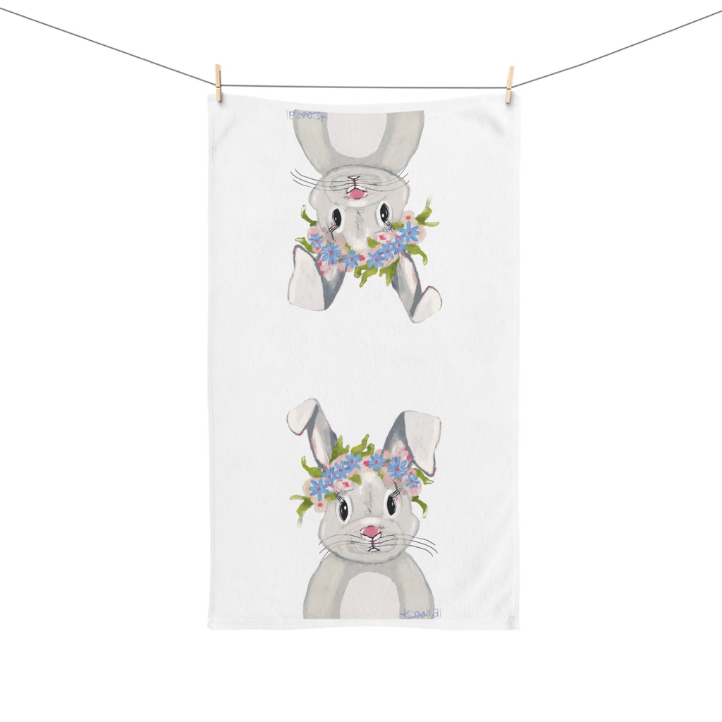 Hops A Lot Cotton Hand Towel - Blue Cava