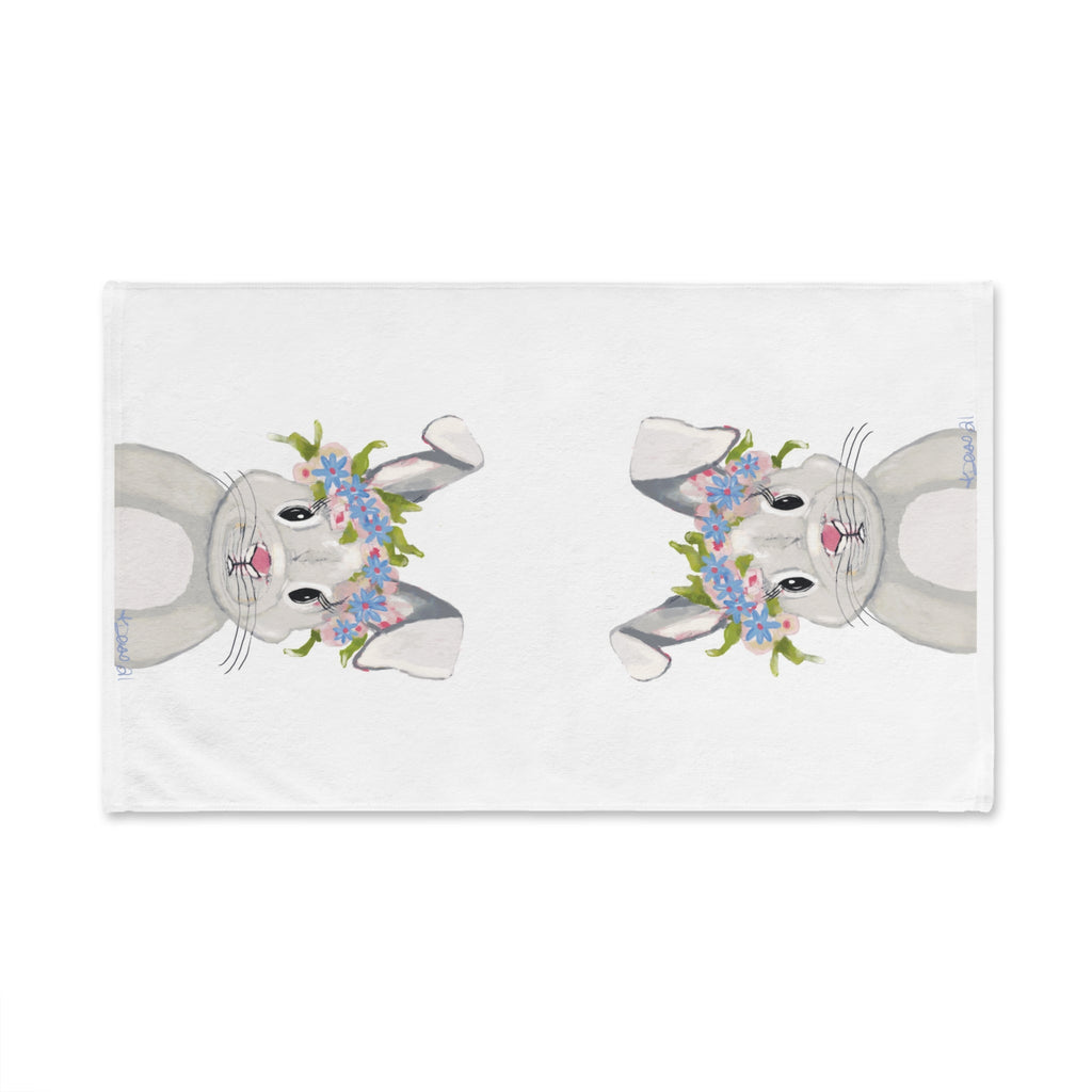 Hops A Lot Cotton Hand Towel - Blue Cava