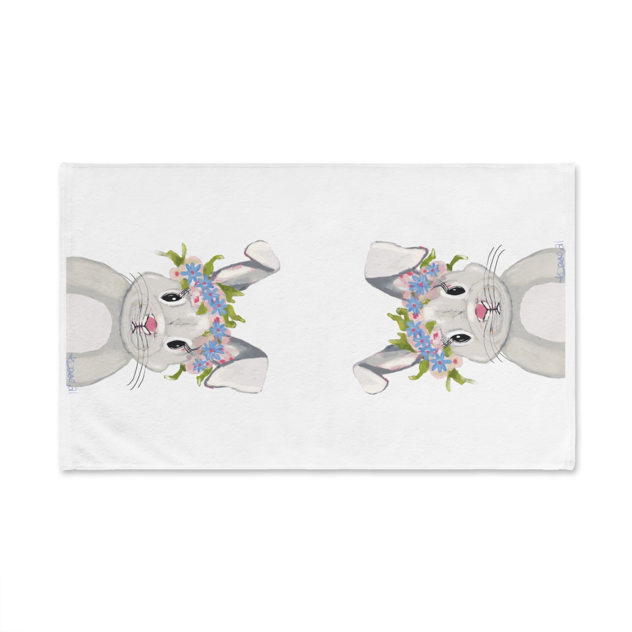 Hops A Lot Cotton Hand Towel - Blue Cava