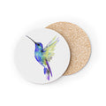 Hummingbird "Flossie" Coaster sets - Round and square - Blue Cava