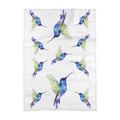 Hummingbird "Flossie" Linen Tea Towel - Blue Cava