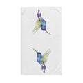 Hummingbird "Flossie" Polyester Cotton Hand Towel - Blue Cava