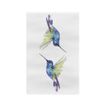 Hummingbird Microfiber Waffle Kitchen Towel — Lint - Free Dish & Glass Drying Cloth (16" x 25") - Blue Cava
