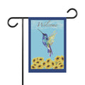 Hummingbird Welcome Garden Flag - Blue Cava