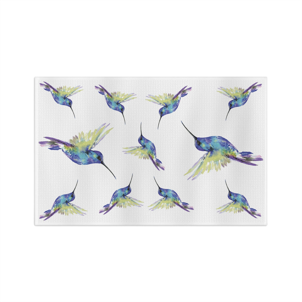 Hummingbirds Microfiber Microfiber Kitchen Towel - Blue Cava