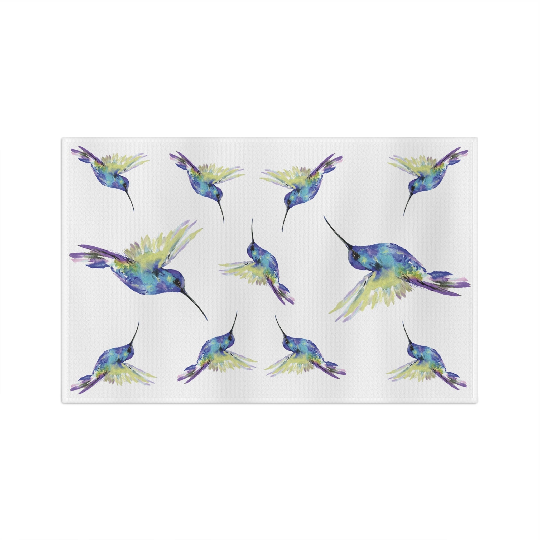 Hummingbirds Microfiber Microfiber Kitchen Towel - Blue Cava