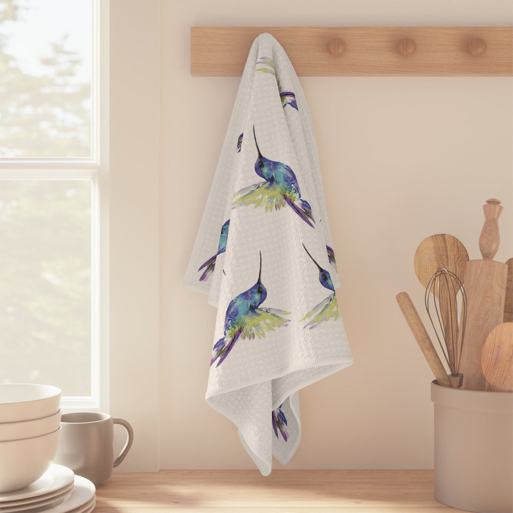 Hummingbirds Microfiber Microfiber Kitchen Towel - Blue Cava