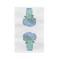 Hydrangea Mason Jar Microfiber Waffle Kitchen Towel - Blue Cava