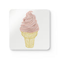 Ice Cream Cone Corkwood Coaster Set - Blue Cava