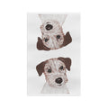 Jack Russell Microfiber Waffle Kitchen Towel - Blue Cava