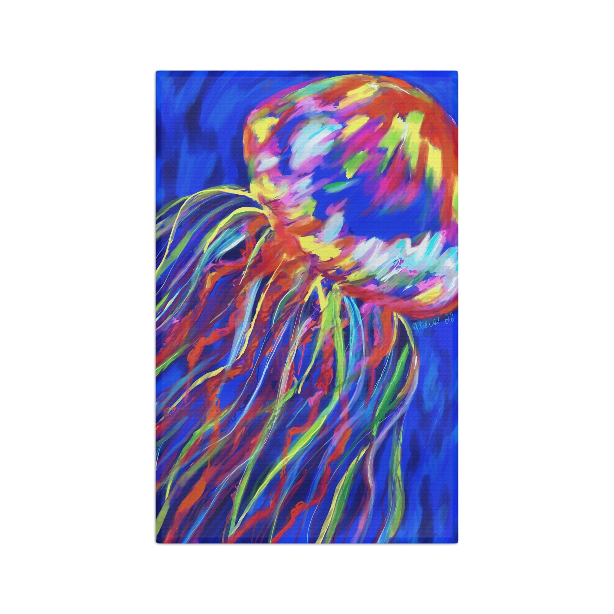 Jellyfish “Stringer” Microfiber Towel - Blue Cava