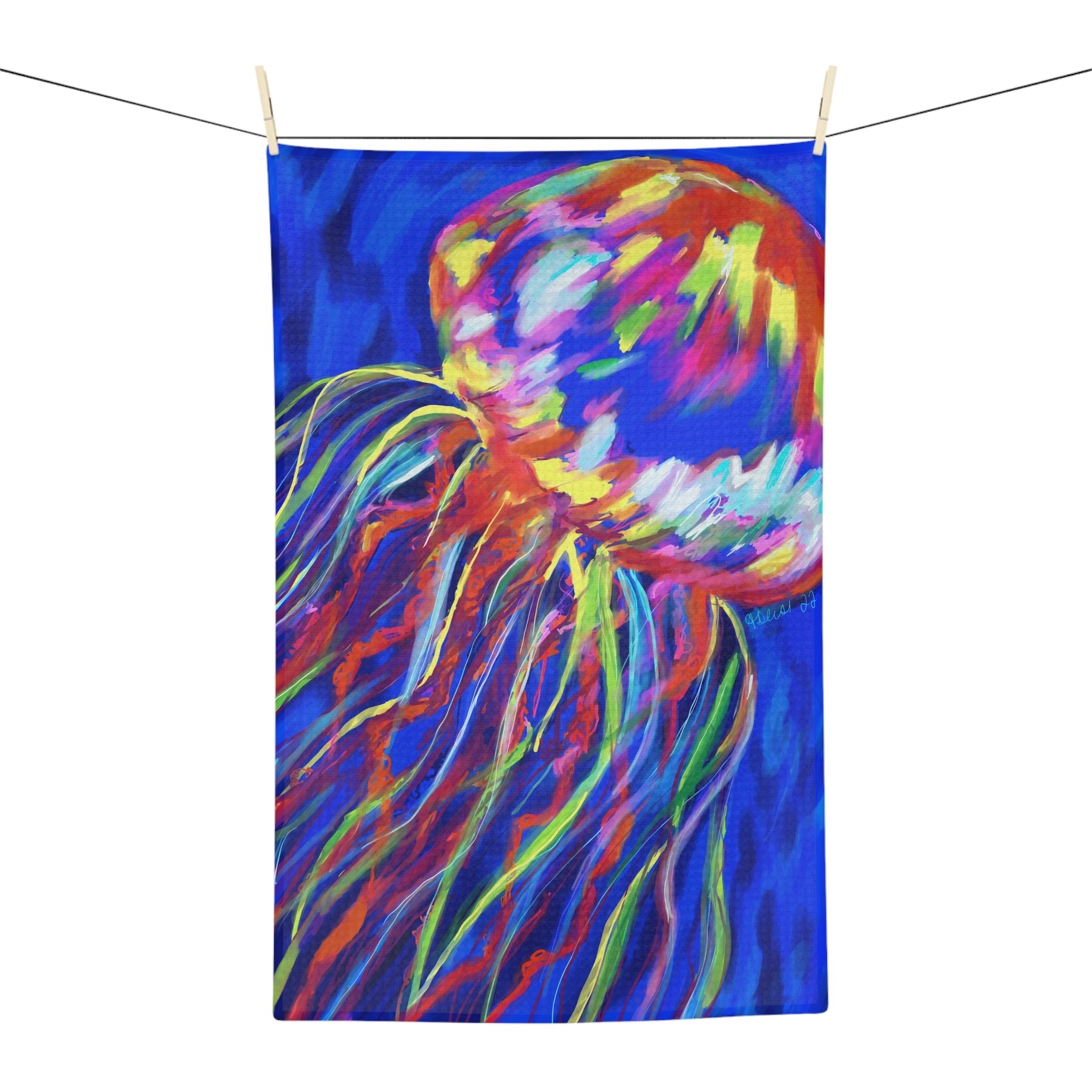 Jellyfish “Stringer” Microfiber Towel - Blue Cava