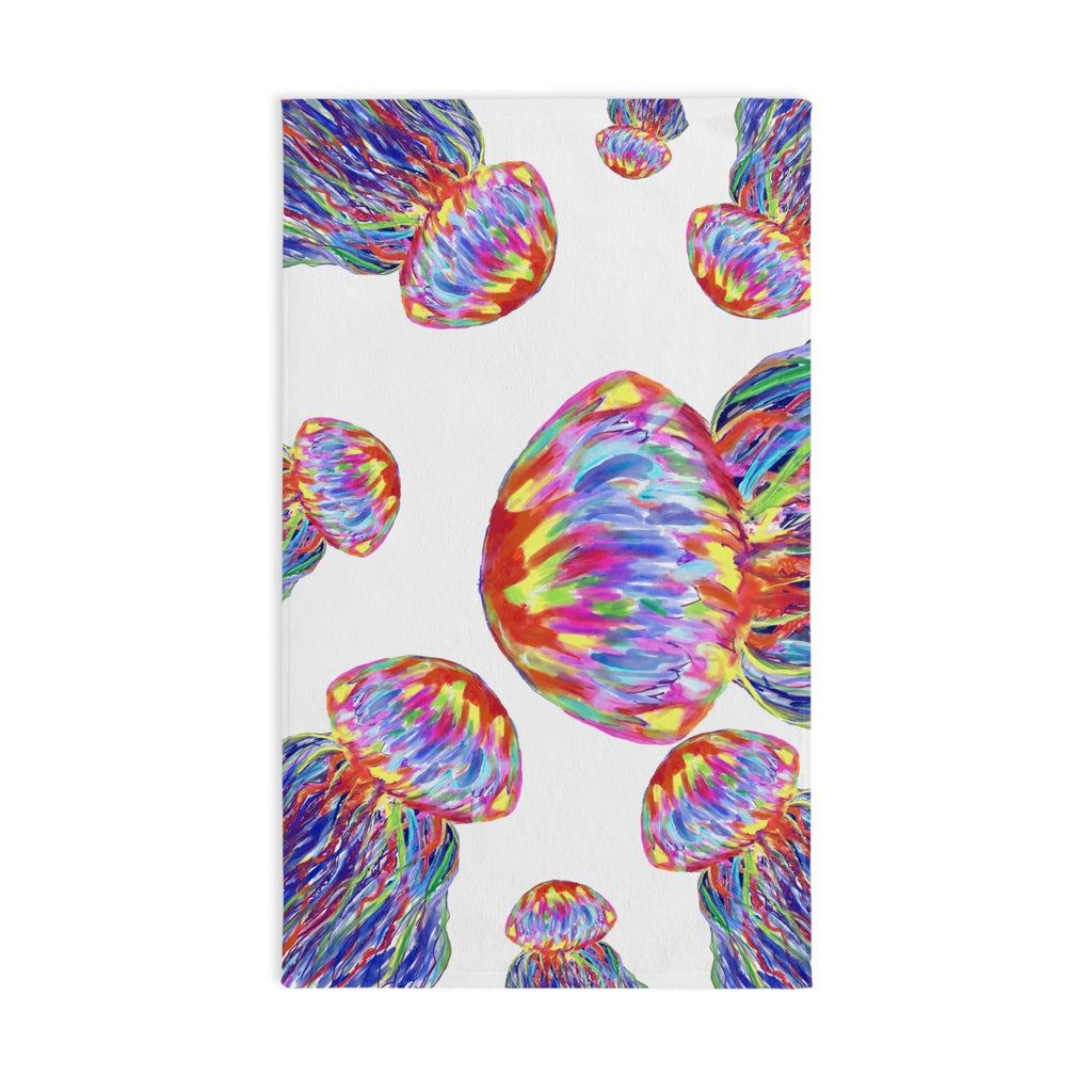 Jellyfishes Cotton Hand Towel - Blue Cava