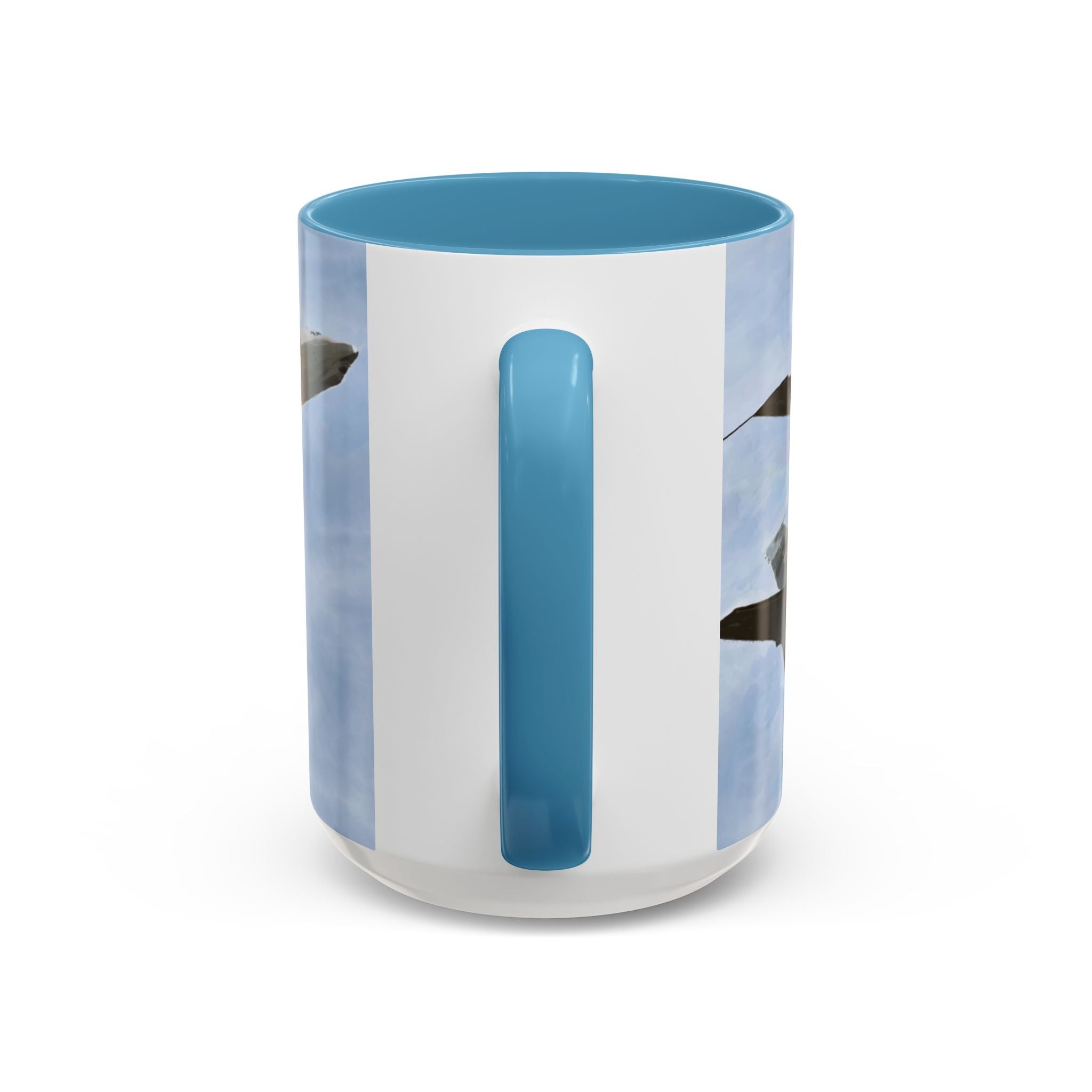 Keep Em Flyin Two Tone Accent mug 15 oz. - Blue Cava