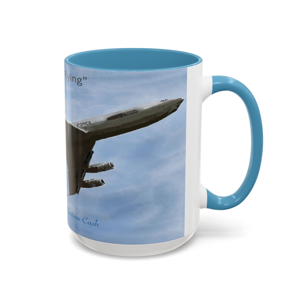 Keep Em Flyin Two Tone Accent mug 15 oz. - Blue Cava