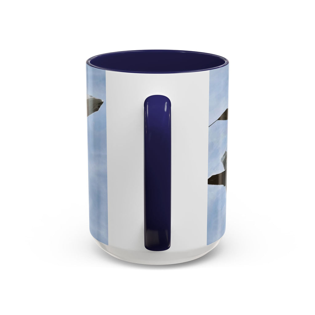 Keep Em Flyin Two Tone Accent mug 15 oz. - Blue Cava