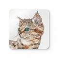 Kitten Corkwood Coaster Set - Blue Cava