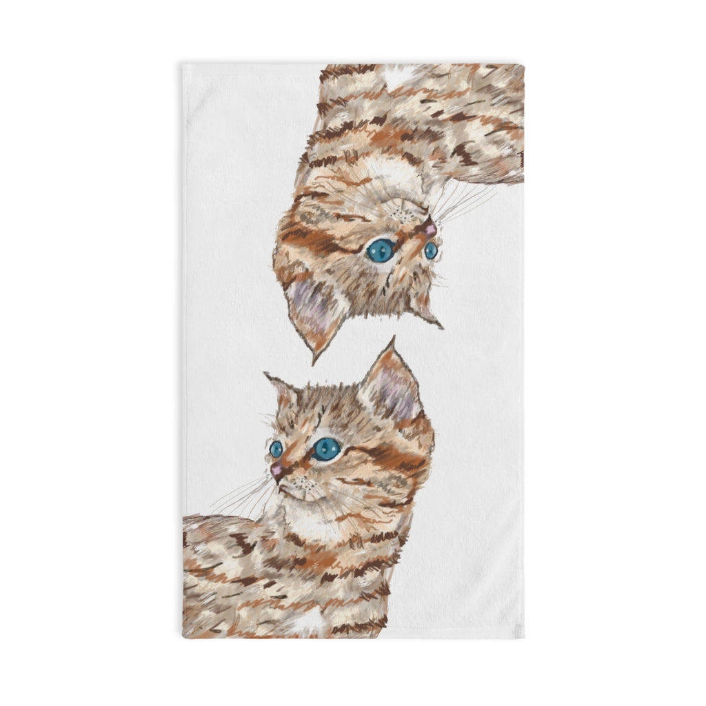 Kitten Cotton Hand Towel - Blue Cava