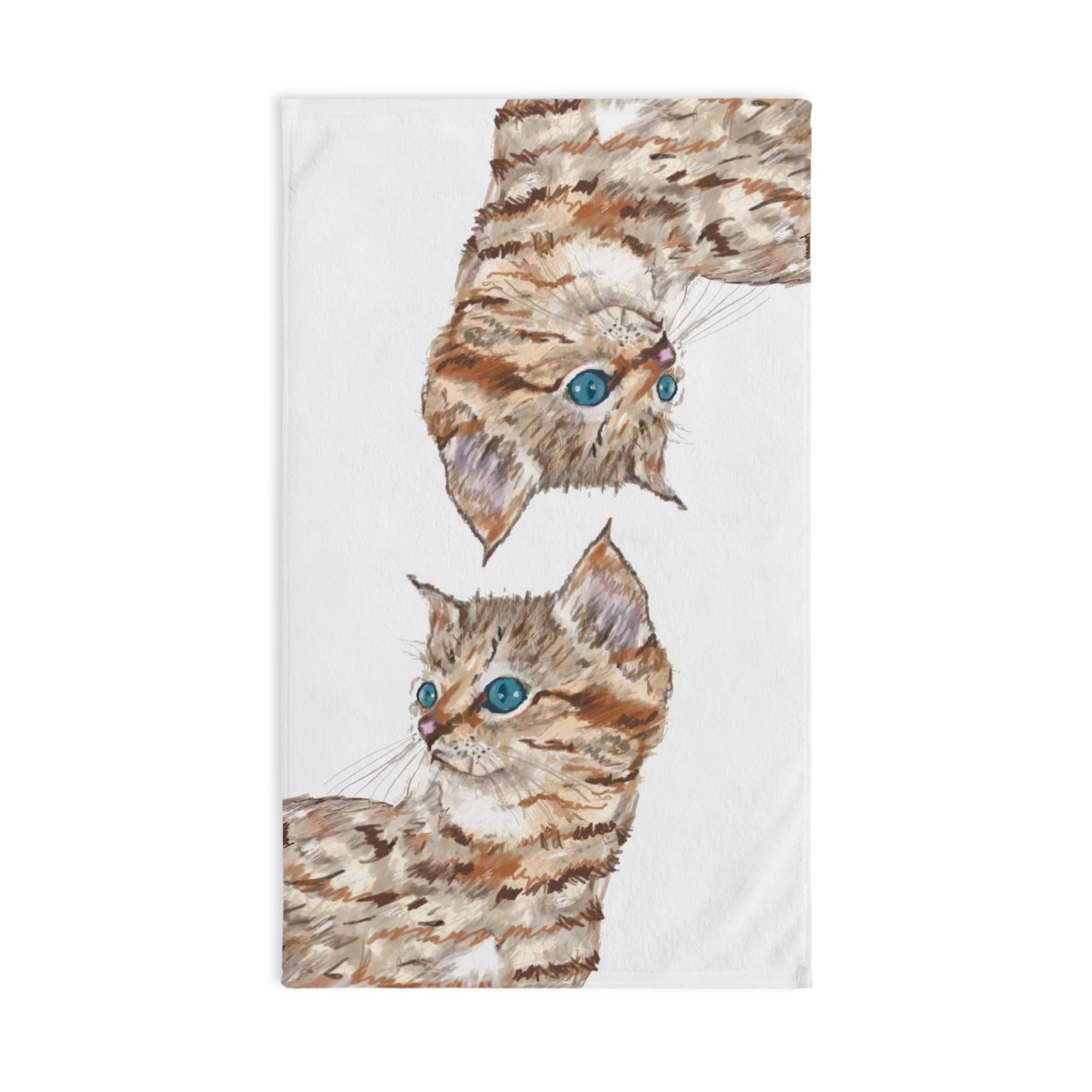 Kitten Cotton Hand Towel - Blue Cava
