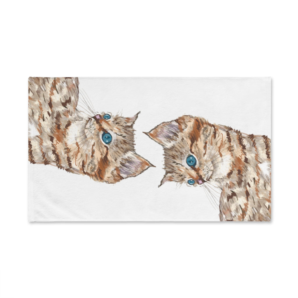 Kitten Cotton Hand Towel - Blue Cava