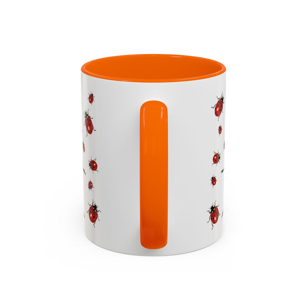 Ladybug Two Tone Ceramic Coffee Mugs - Blue Cava