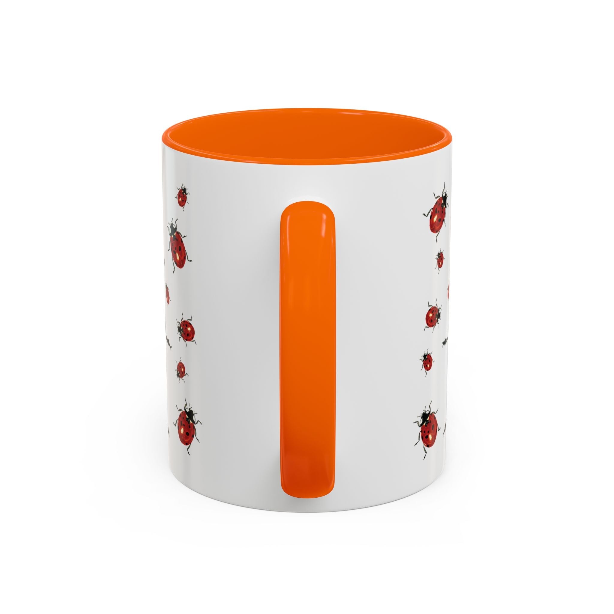 Ladybug Two Tone Ceramic Coffee Mugs - Blue Cava