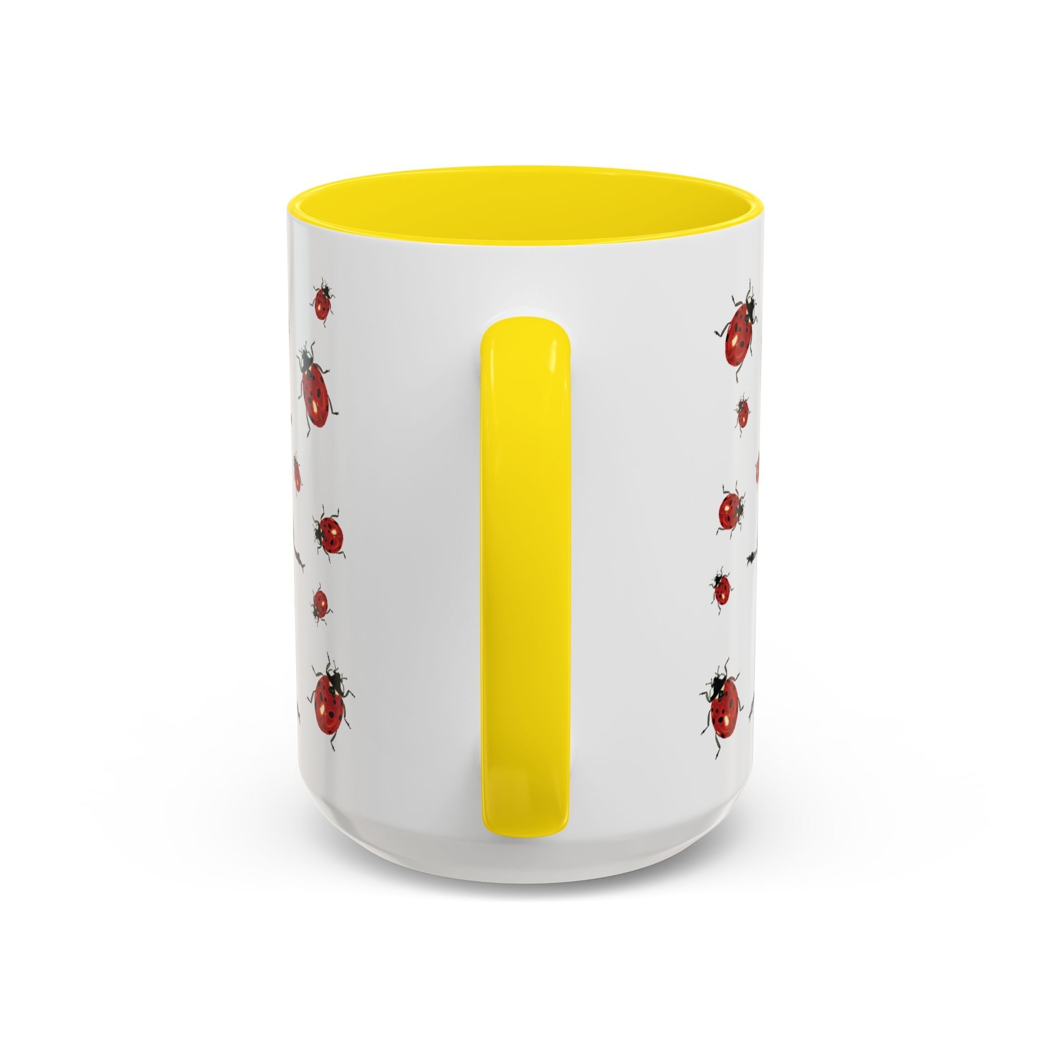 Ladybug Two Tone Ceramic Coffee Mugs - Blue Cava