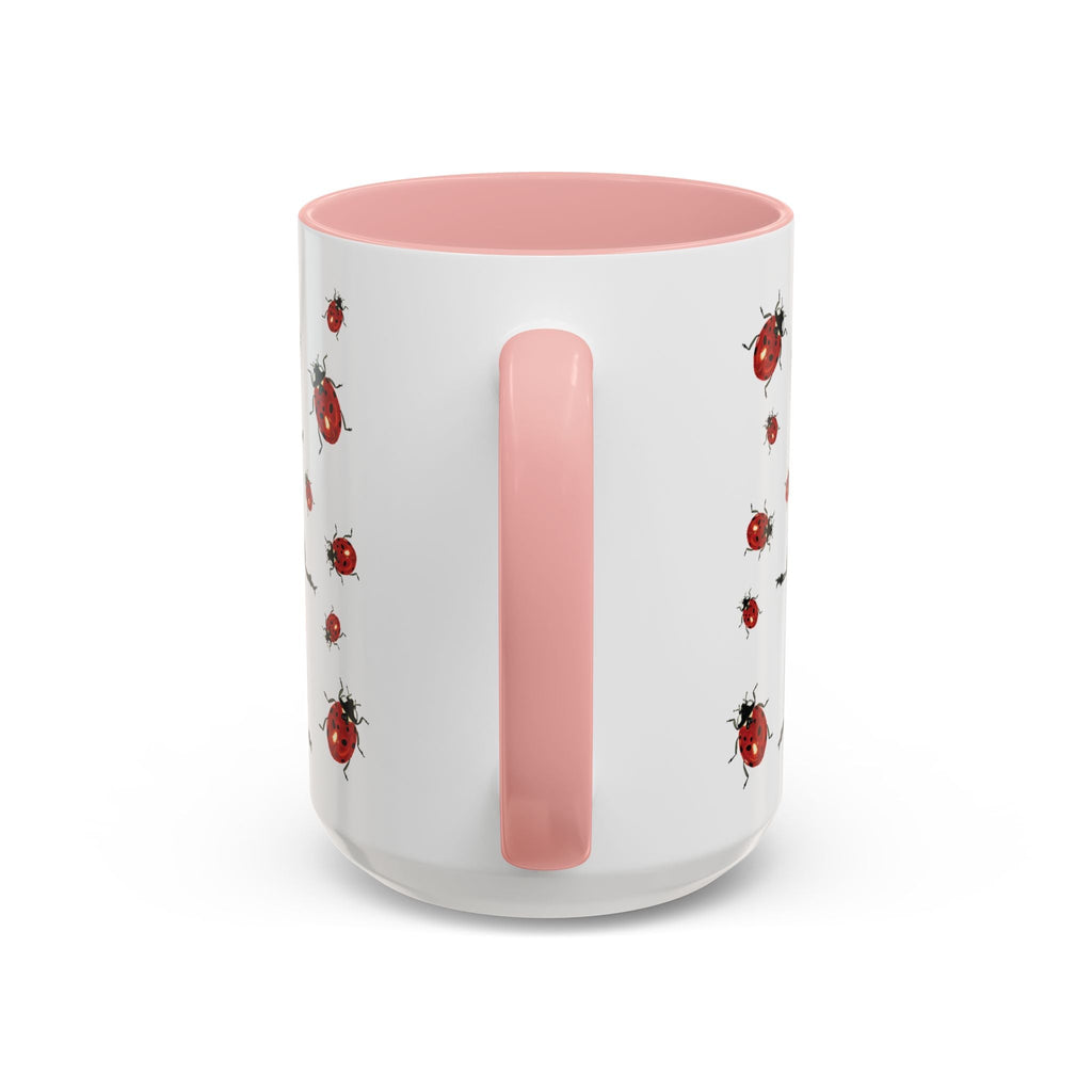 Ladybug Two Tone Ceramic Coffee Mugs - Blue Cava