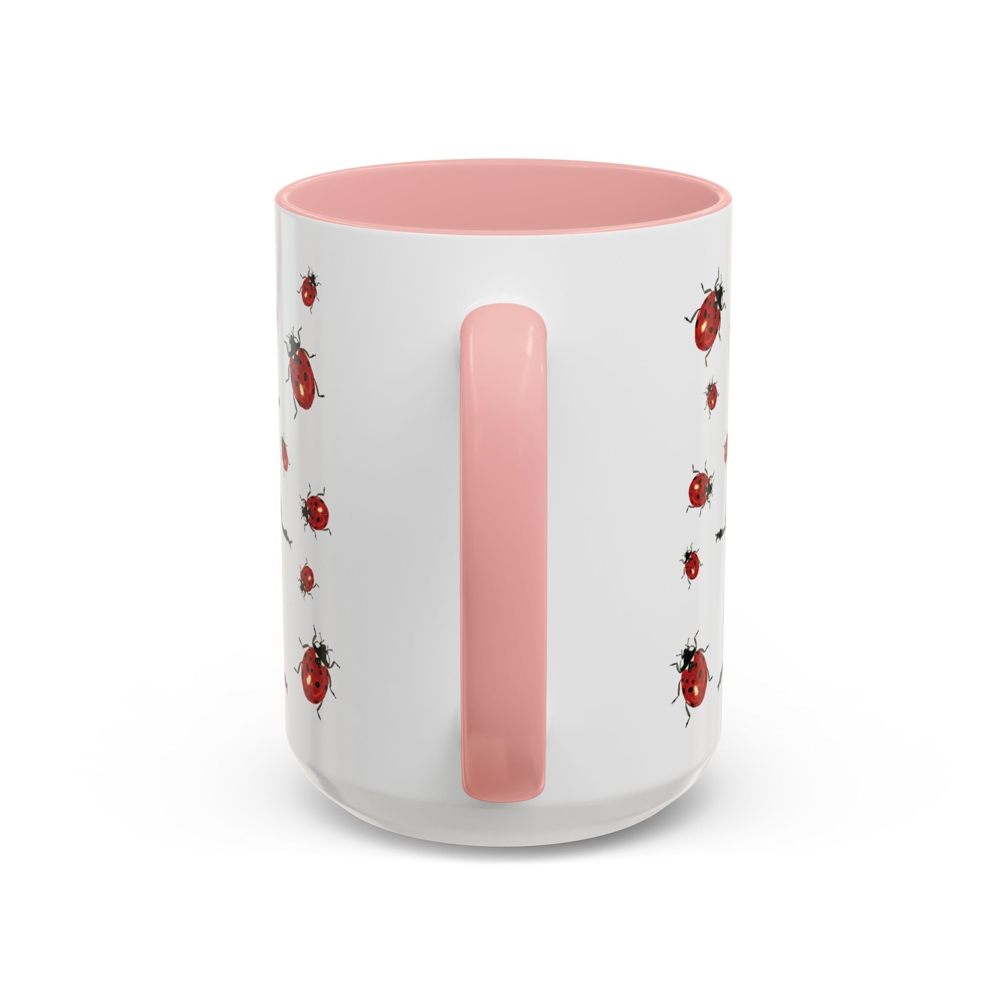 Ladybug Two Tone Ceramic Coffee Mugs - Blue Cava