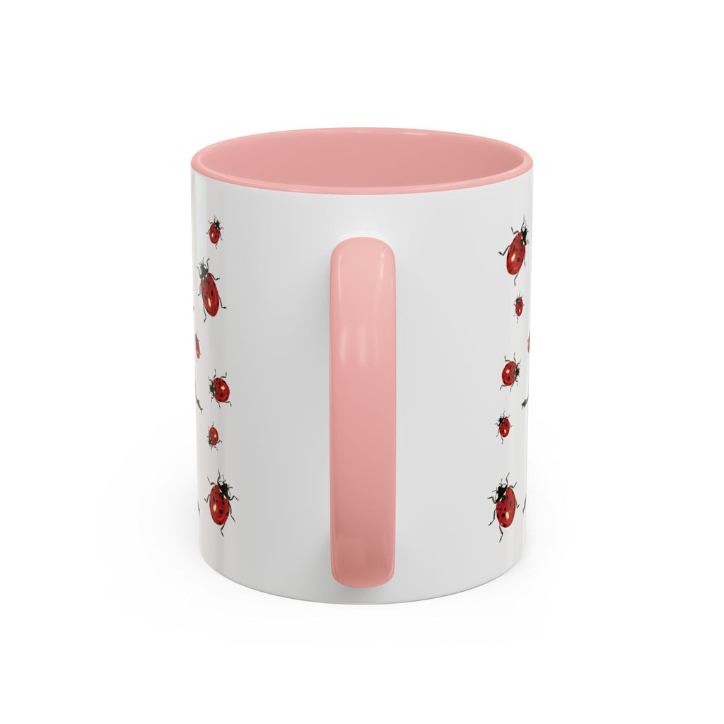 Ladybug Two Tone Ceramic Coffee Mugs - Blue Cava