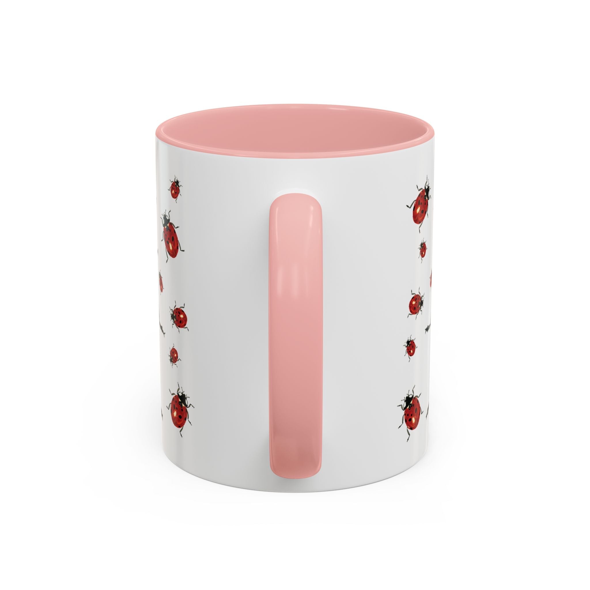 Ladybug Two Tone Ceramic Coffee Mugs - Blue Cava
