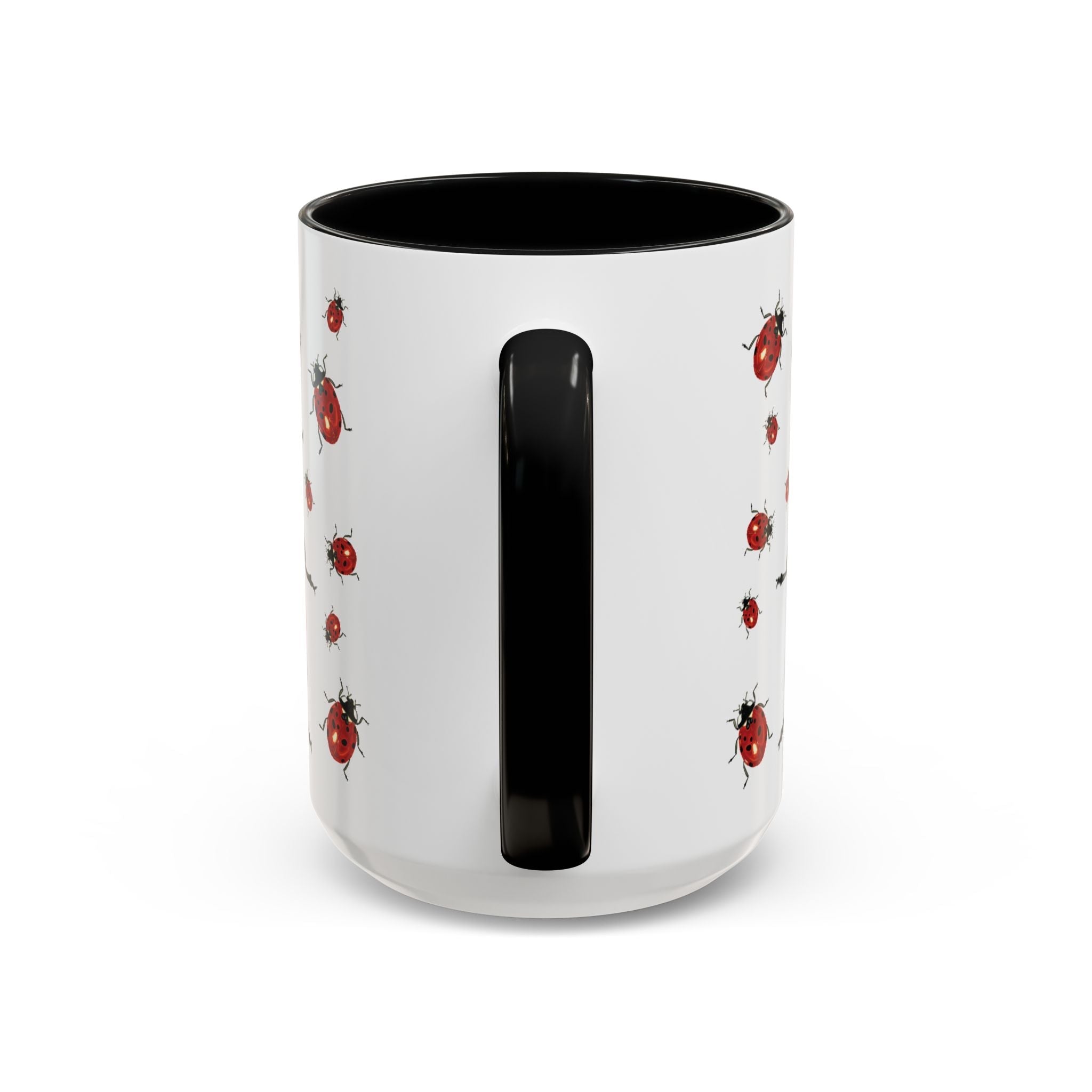 Ladybug Two Tone Ceramic Coffee Mugs - Blue Cava
