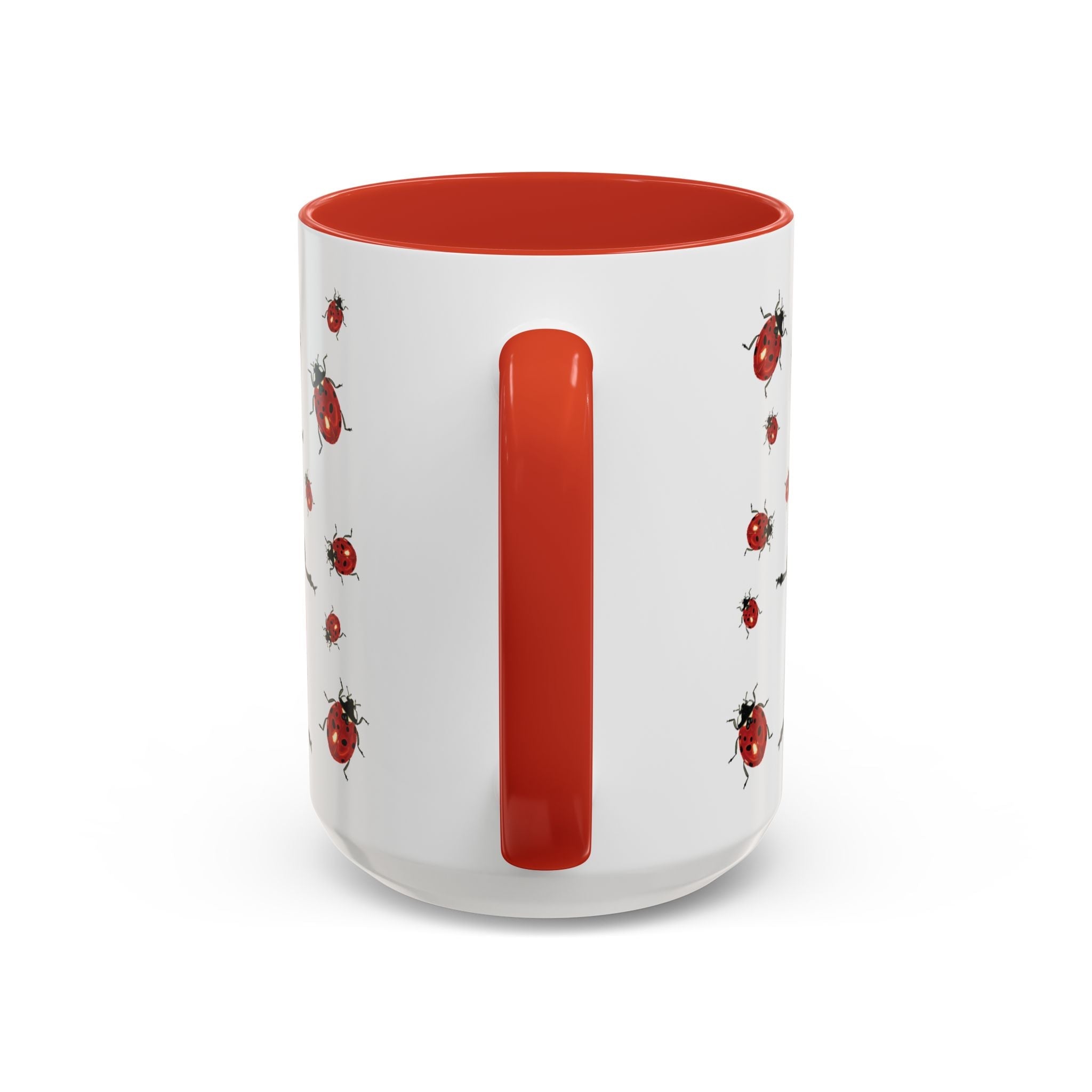 Ladybug Two Tone Ceramic Coffee Mugs - Blue Cava