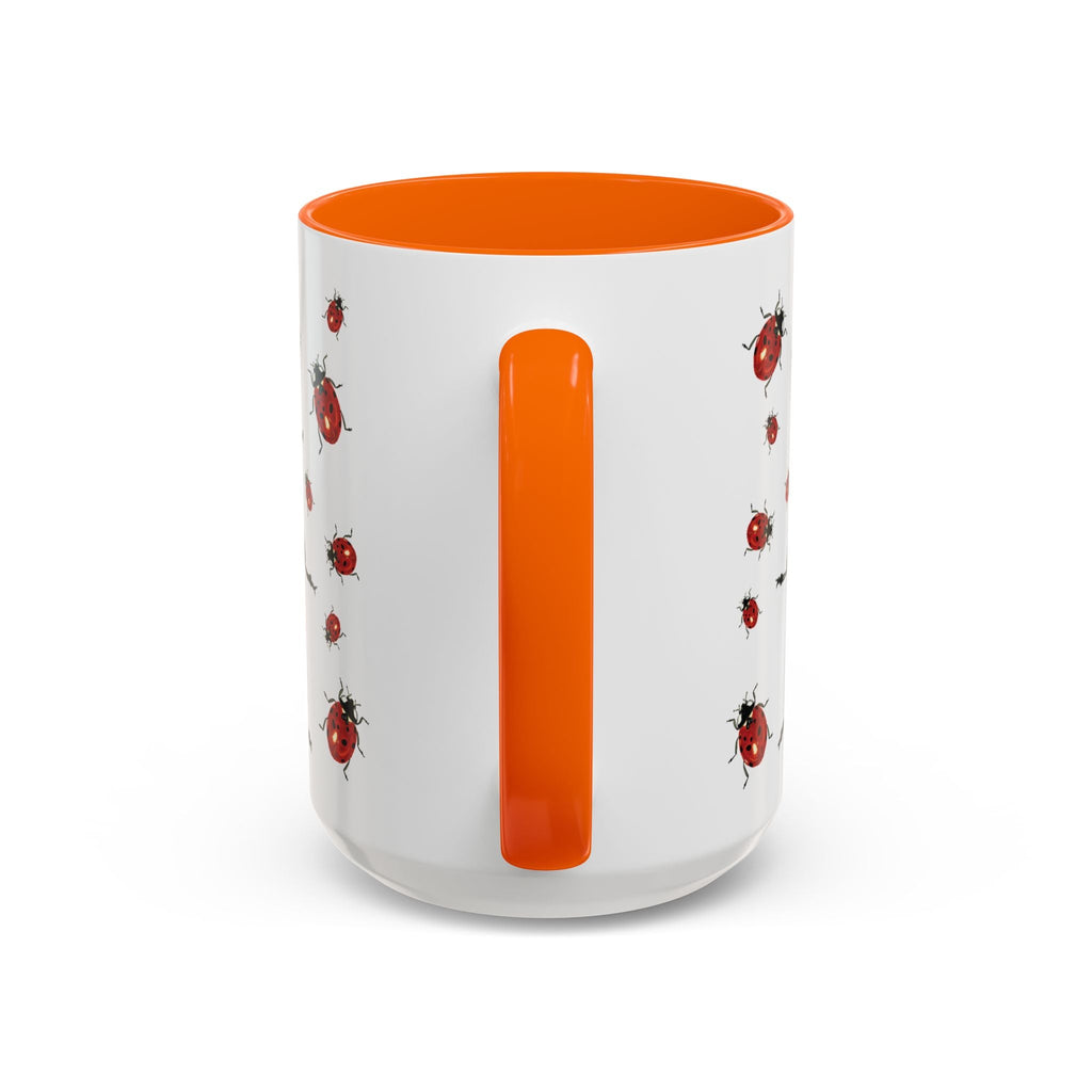 Ladybug Two Tone Ceramic Coffee Mugs - Blue Cava