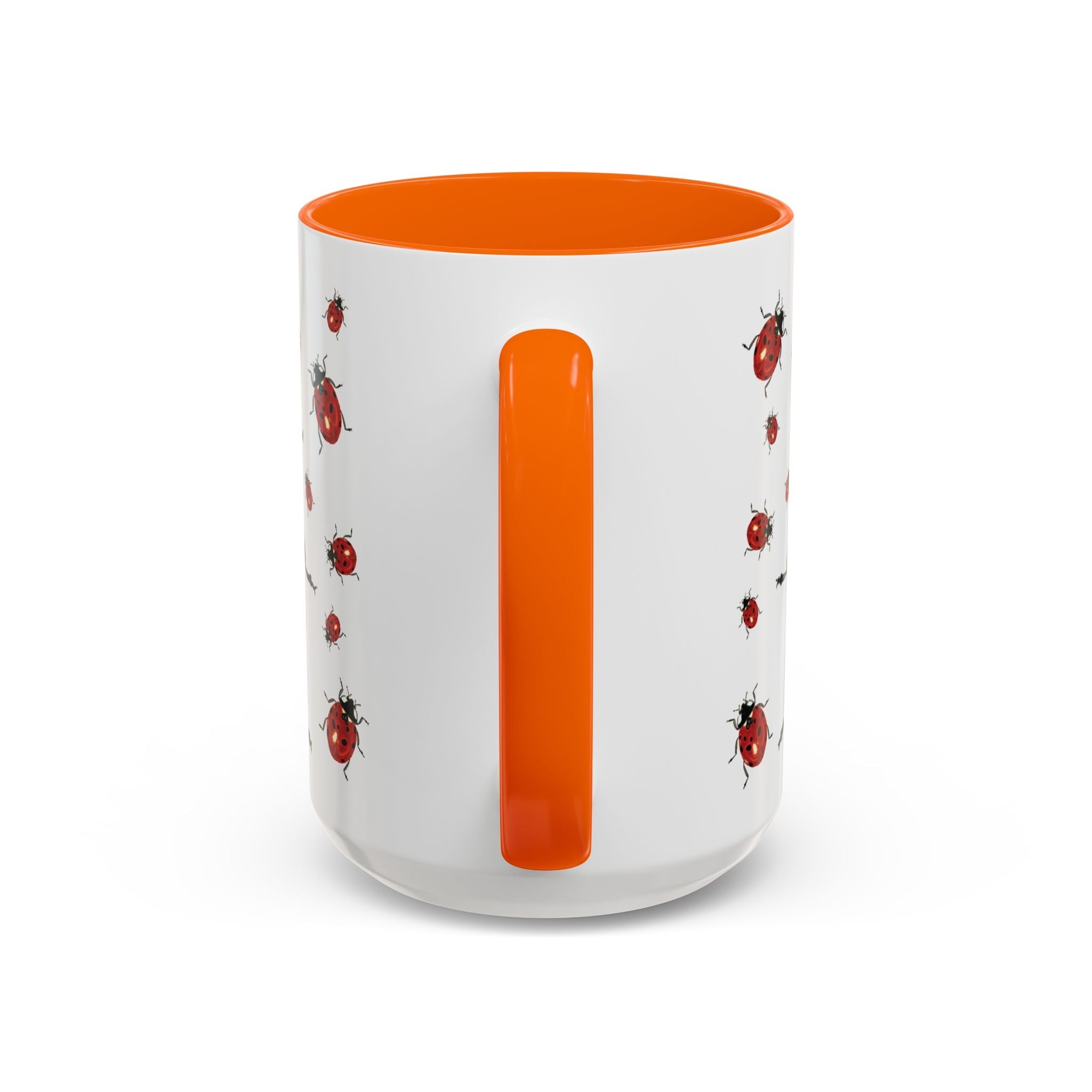Ladybug Two Tone Ceramic Coffee Mugs - Blue Cava