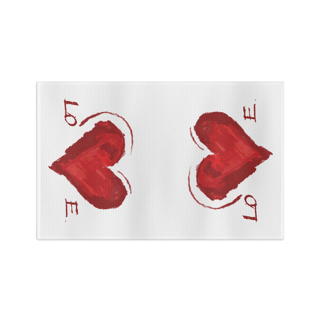Love Microfiber Waffle Kitchen Towel - Blue Cava