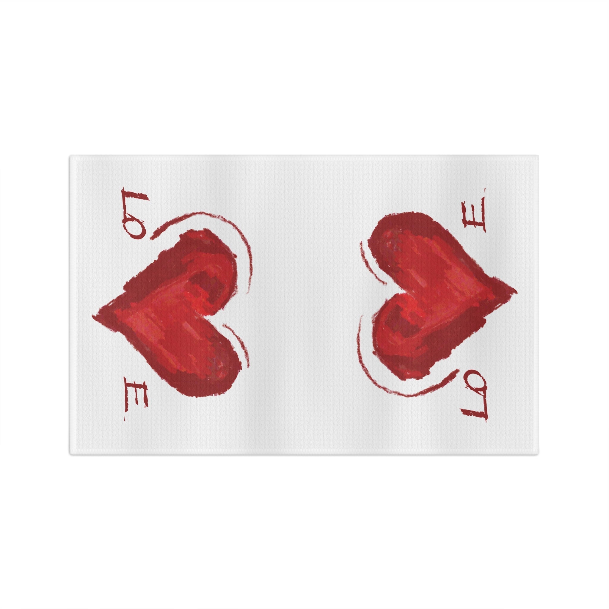 Love Microfiber Waffle Kitchen Towel - Blue Cava