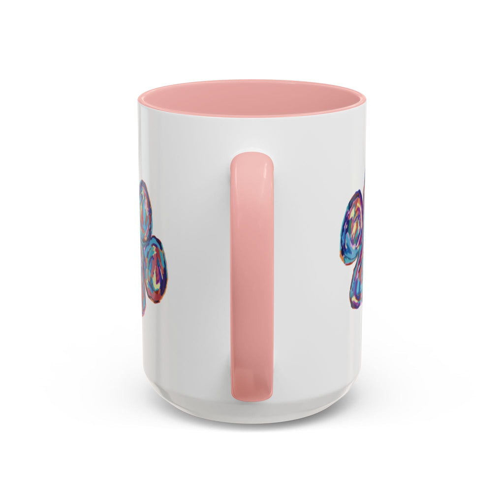 Love Of A Dog Paw Two Tone Ceramic Coffee Mugs - Blue Cava
