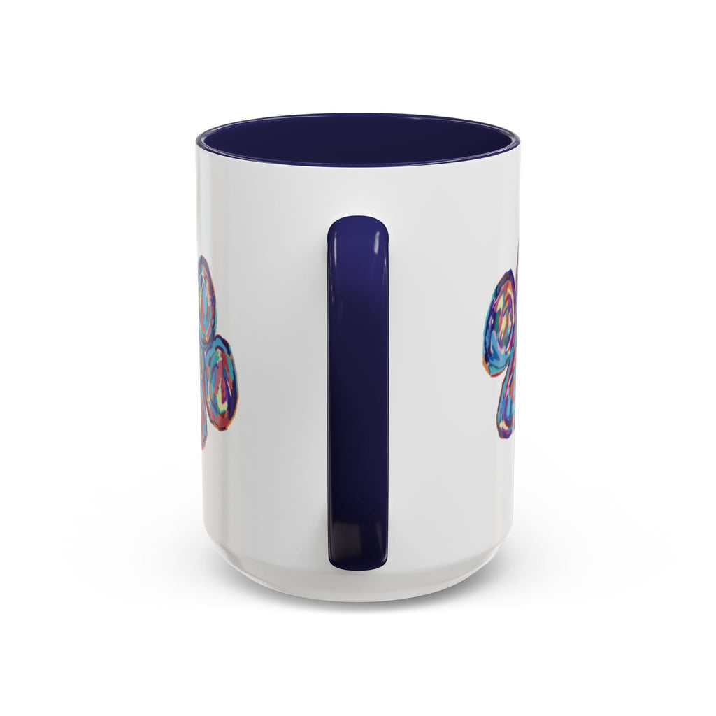 Love Of A Dog Paw Two Tone Ceramic Coffee Mugs - Blue Cava