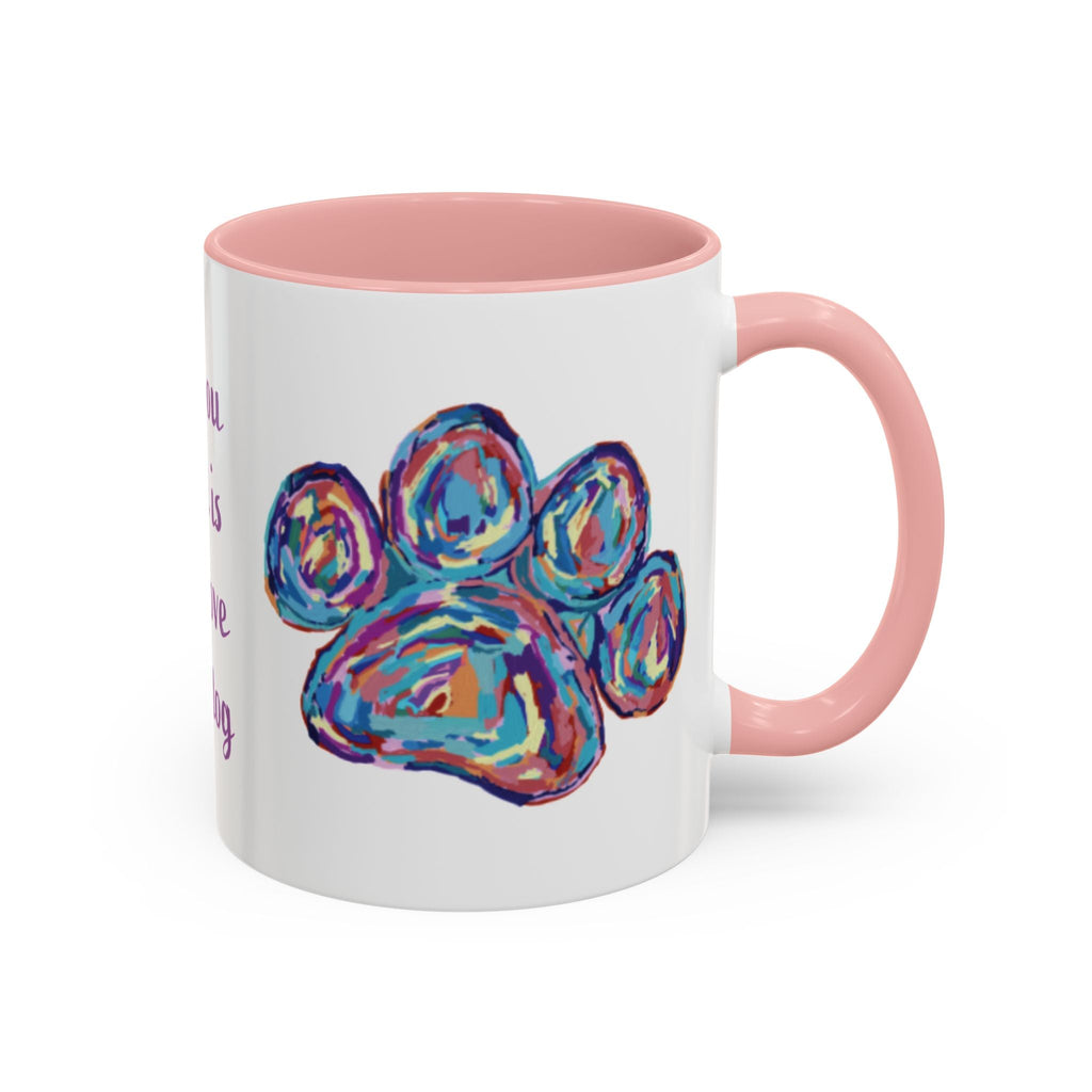 Love Of A Dog Paw Two Tone Ceramic Coffee Mugs - Blue Cava