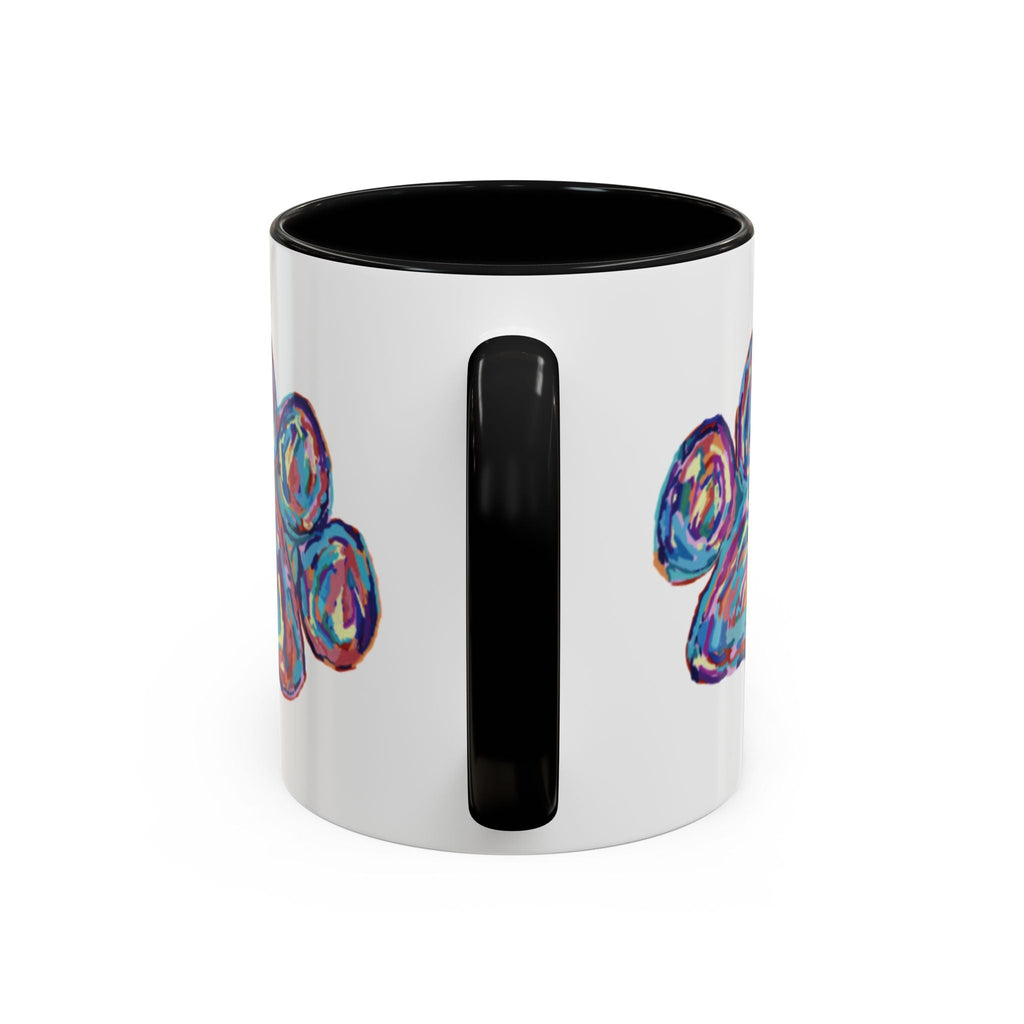 Love Of A Dog Paw Two Tone Ceramic Coffee Mugs - Blue Cava