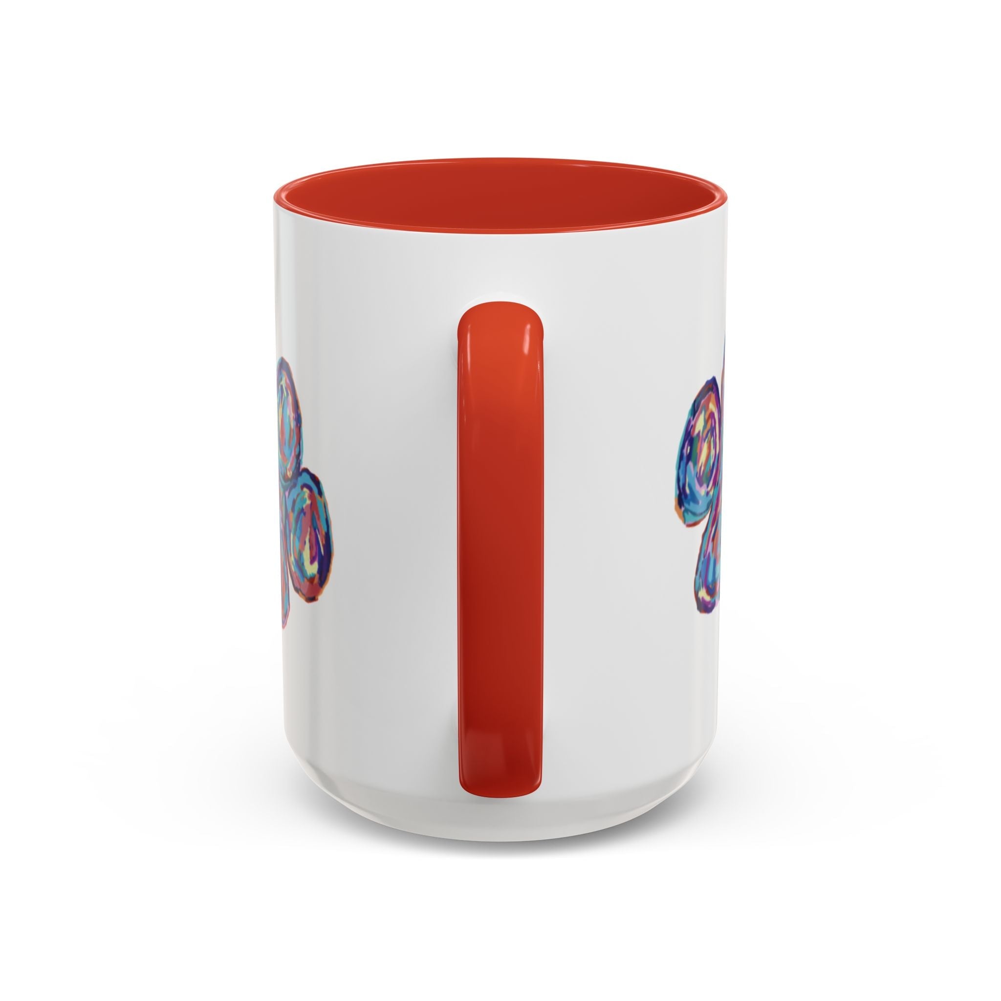 Love Of A Dog Paw Two Tone Ceramic Coffee Mugs - Blue Cava