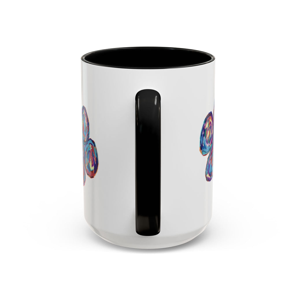 Love Of A Dog Paw Two Tone Ceramic Coffee Mugs - Blue Cava