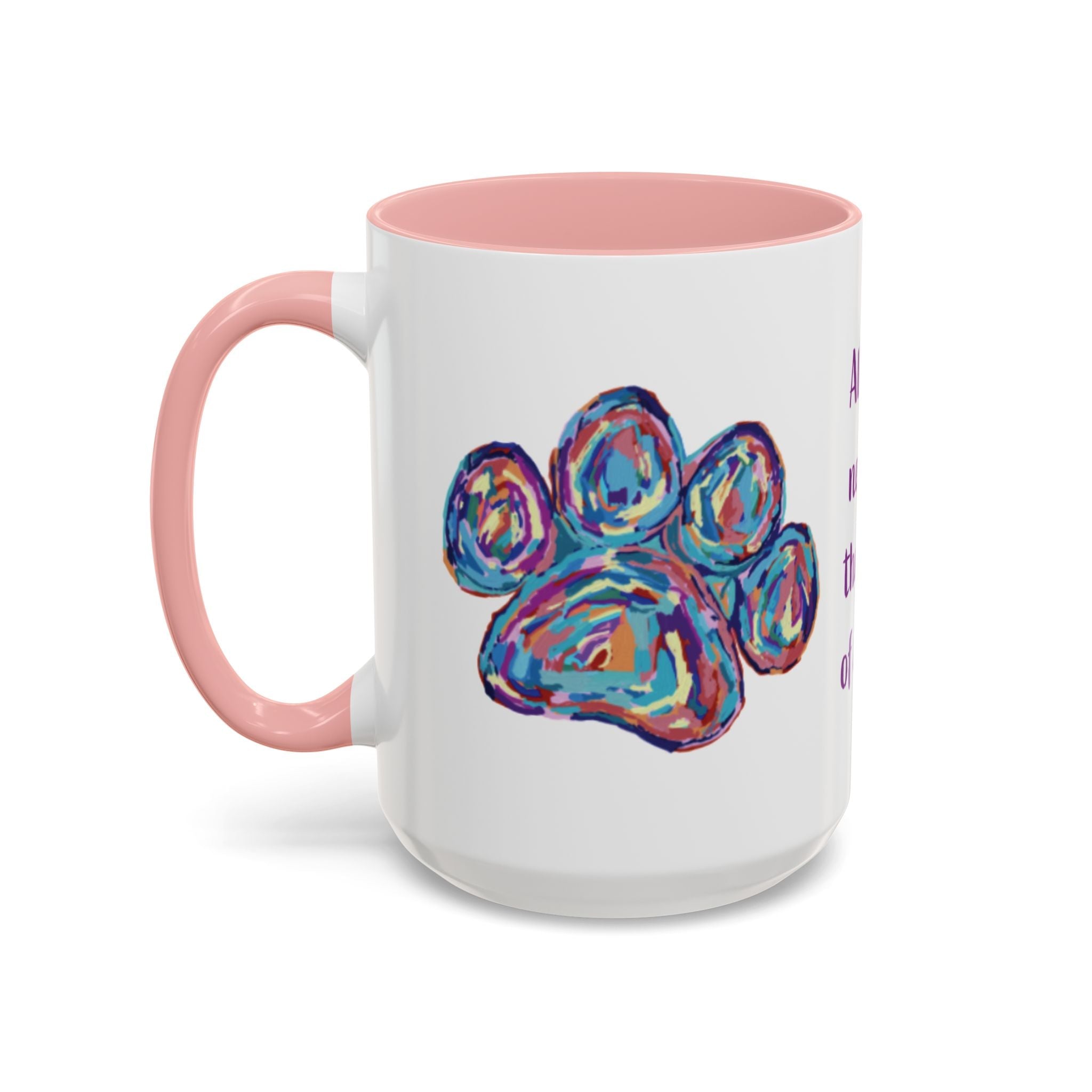 Love Of A Dog Paw Two Tone Ceramic Coffee Mugs - Blue Cava