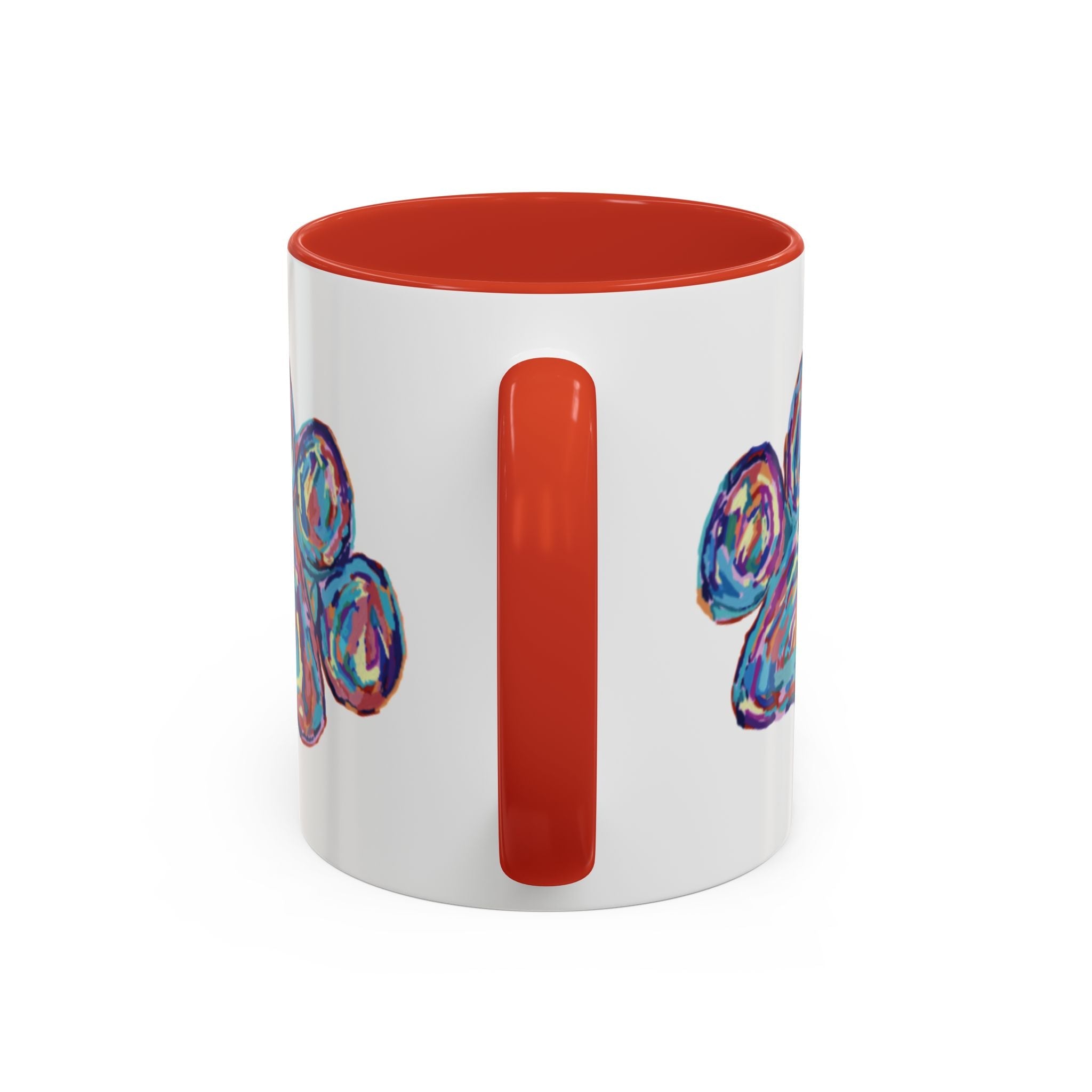 Love Of A Dog Paw Two Tone Ceramic Coffee Mugs - Blue Cava